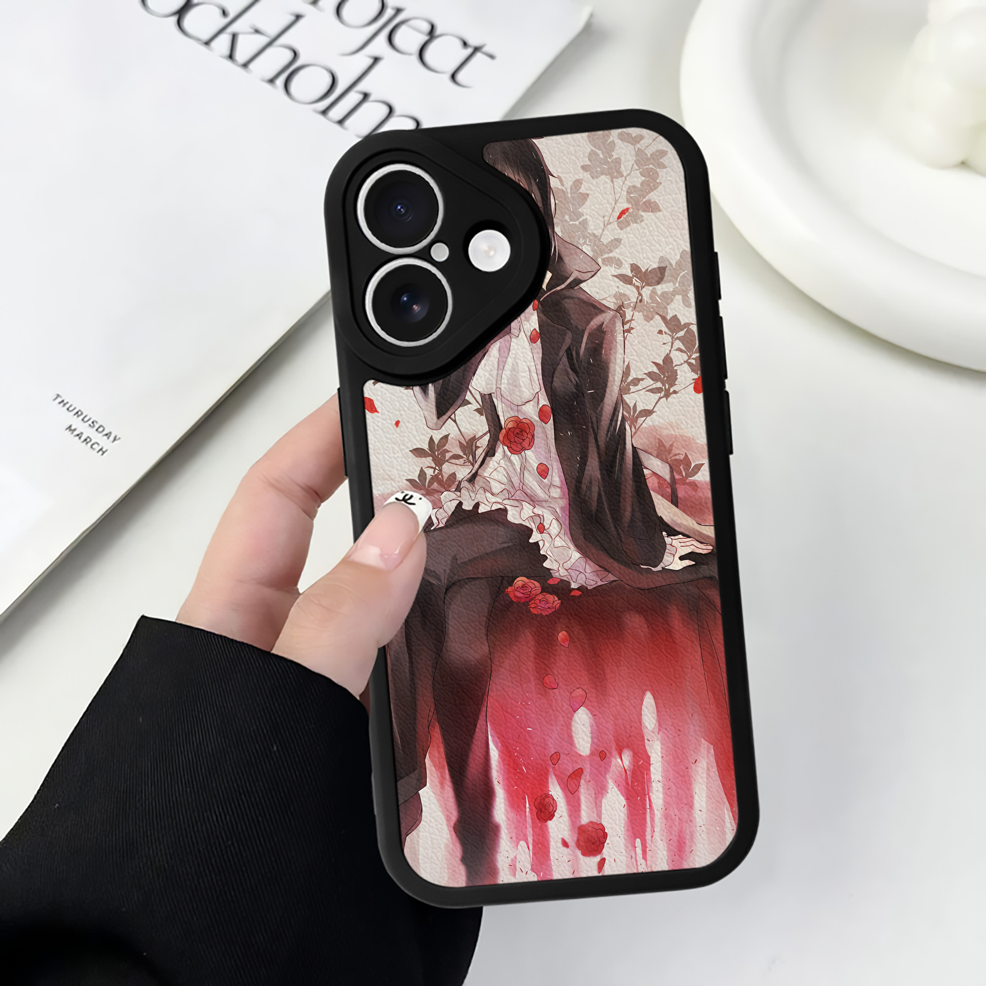（画像用） 文豪ストレイドッグス Bungo Stray Dogs 【iPhone 16シリーズ対応】シリコンスマホケース（レザー調） 材質：シリコン